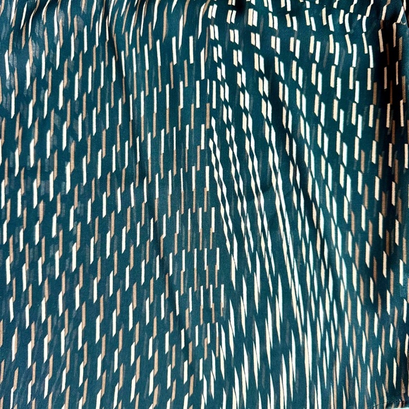 A New Day Black Tan Abstract Print Long Sleeve Blouse Size S - Picture 6 of 8